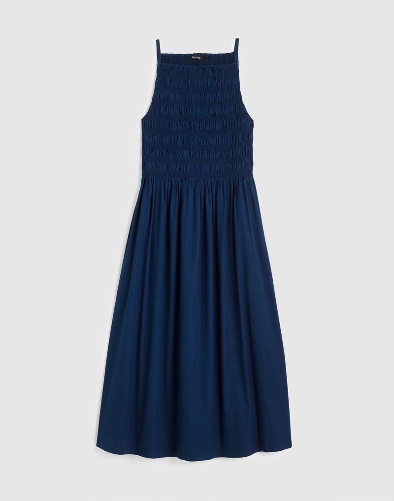 Smocked High-Neck Mini Dress 1