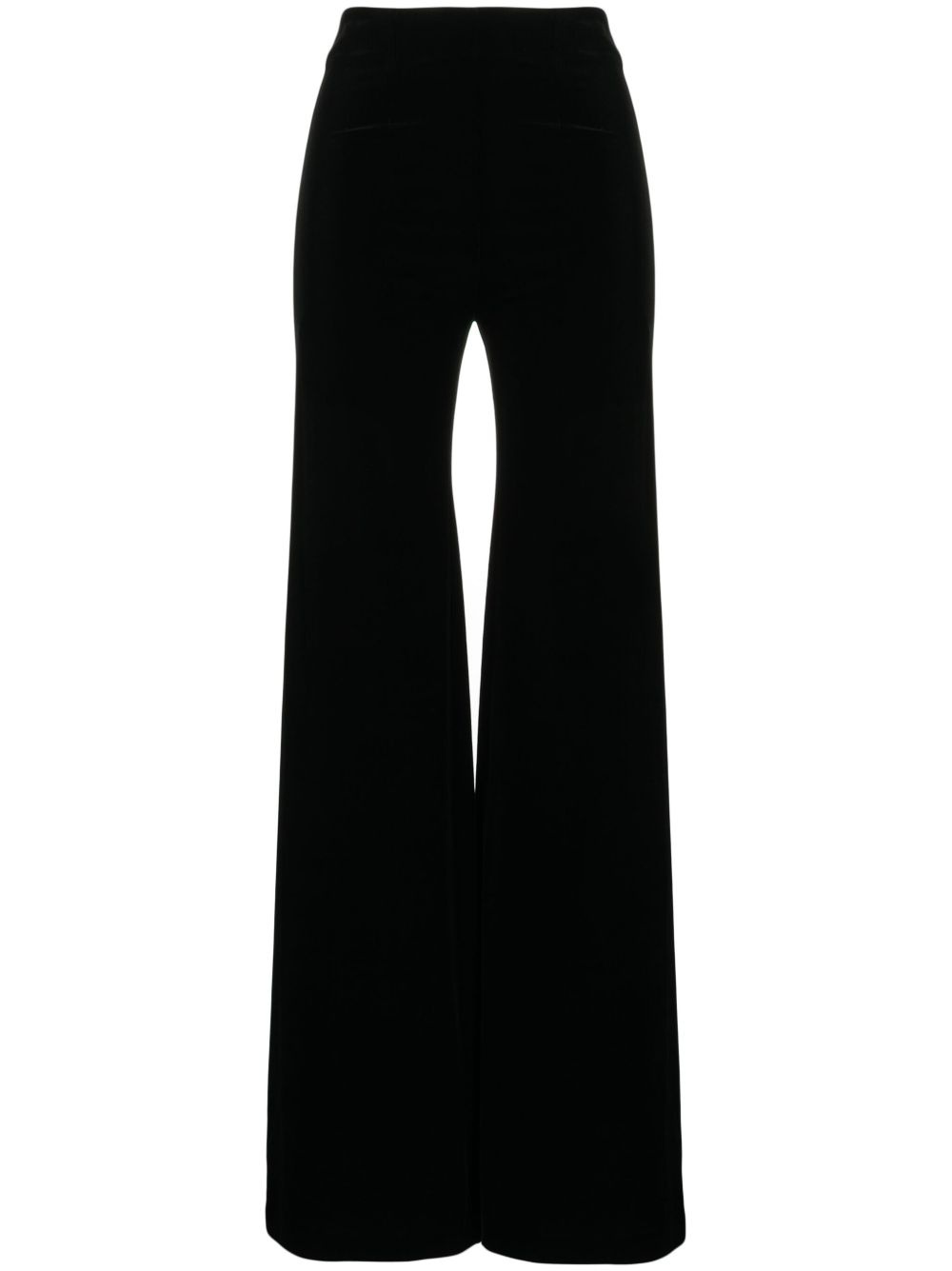 silk velvet wide-leg trousers - 1