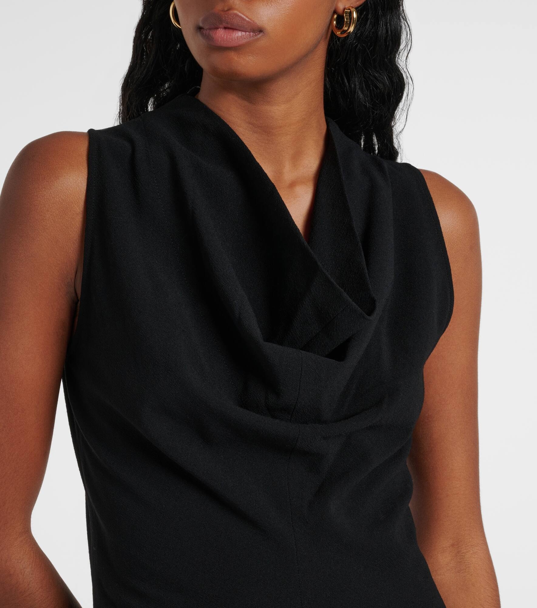 Draped wool-blend maxi dress - 4