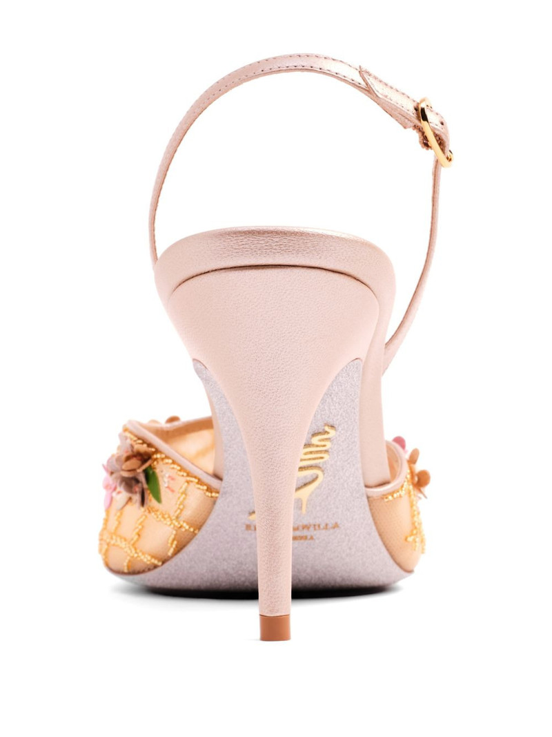 floral-embellished slingback sandals 3