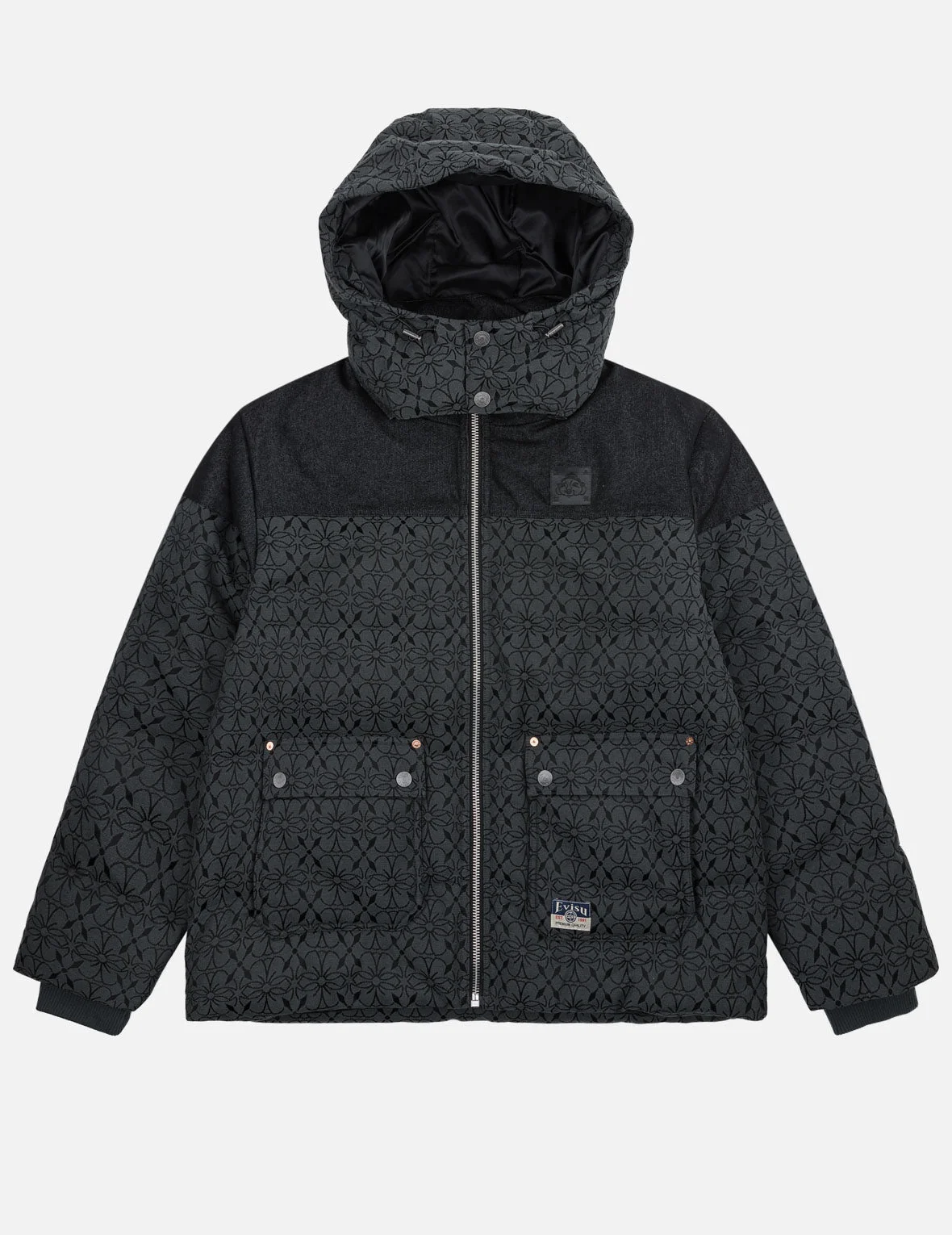 Kamon All-Over Jacquard Down Jacket - 1
