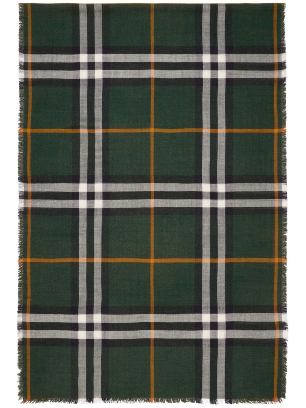 raw-cut checked scarf - 1