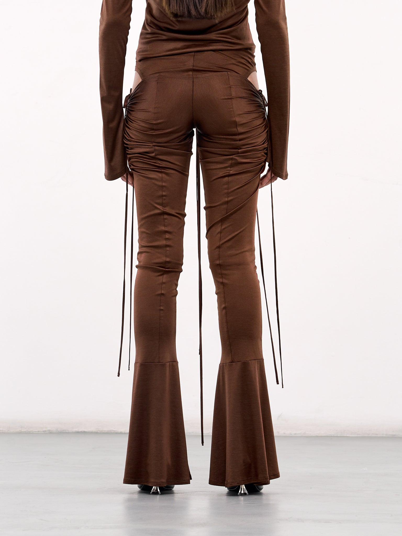 Ruched Flare Leggings - 3