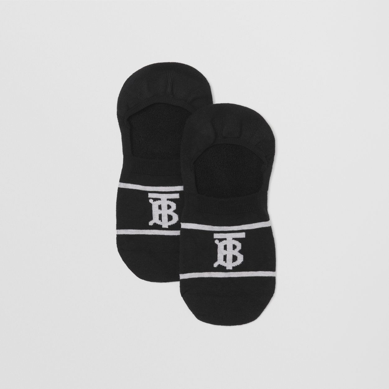 Monogram Intarsia Cotton Blend Sneaker Socks - 1