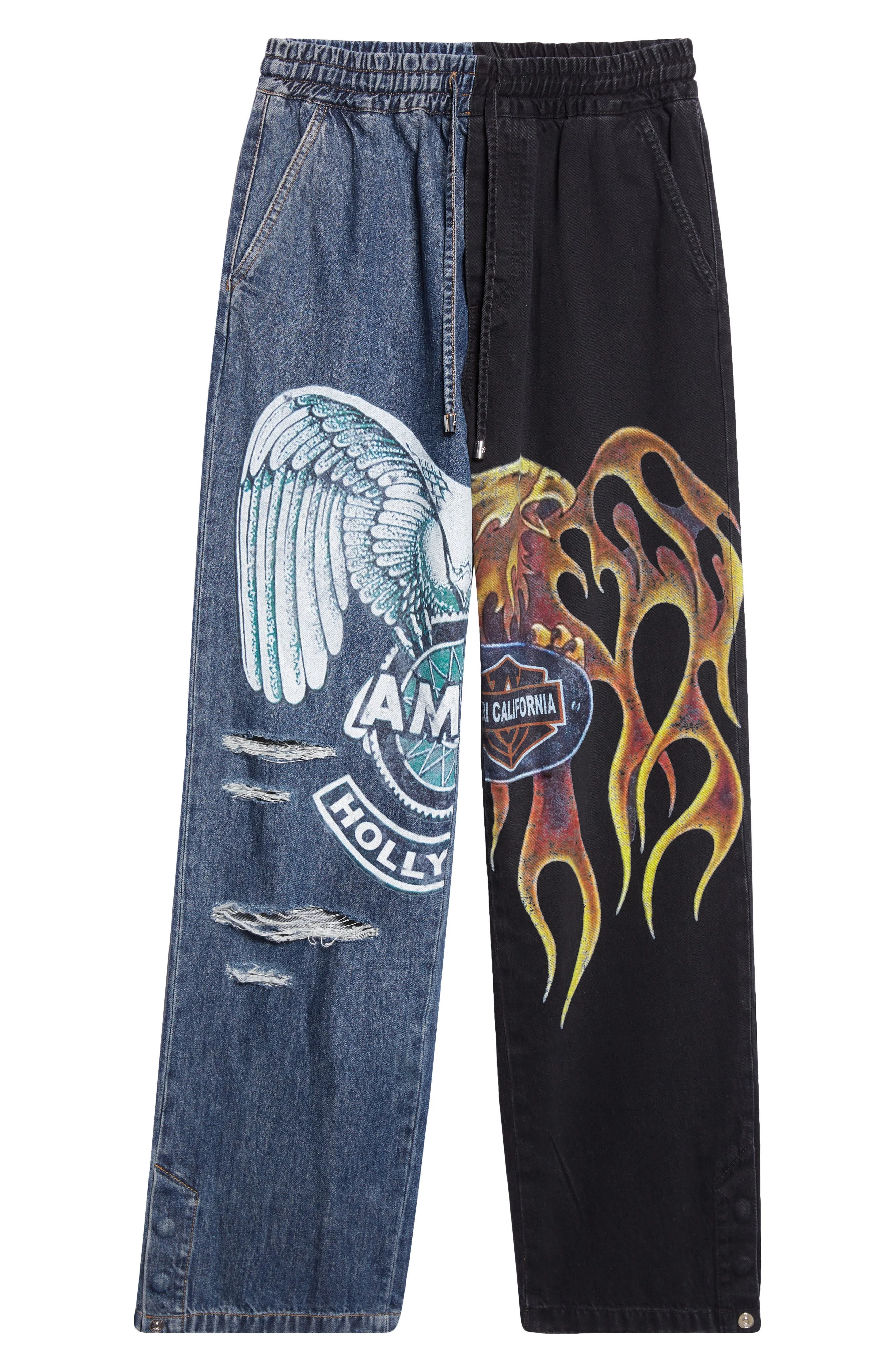 AMIRI Spliced Baggy Jeans in Multi at Nordstrom - 1