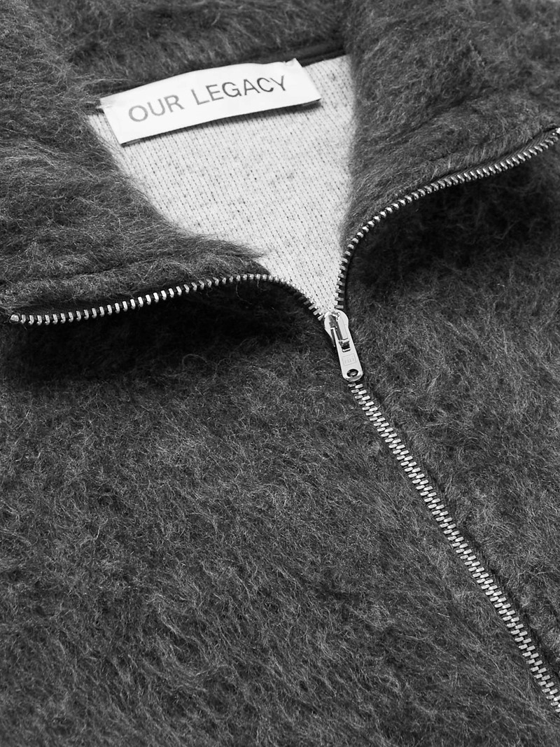 Brushed-Knit Zip-Up Cardigan 5