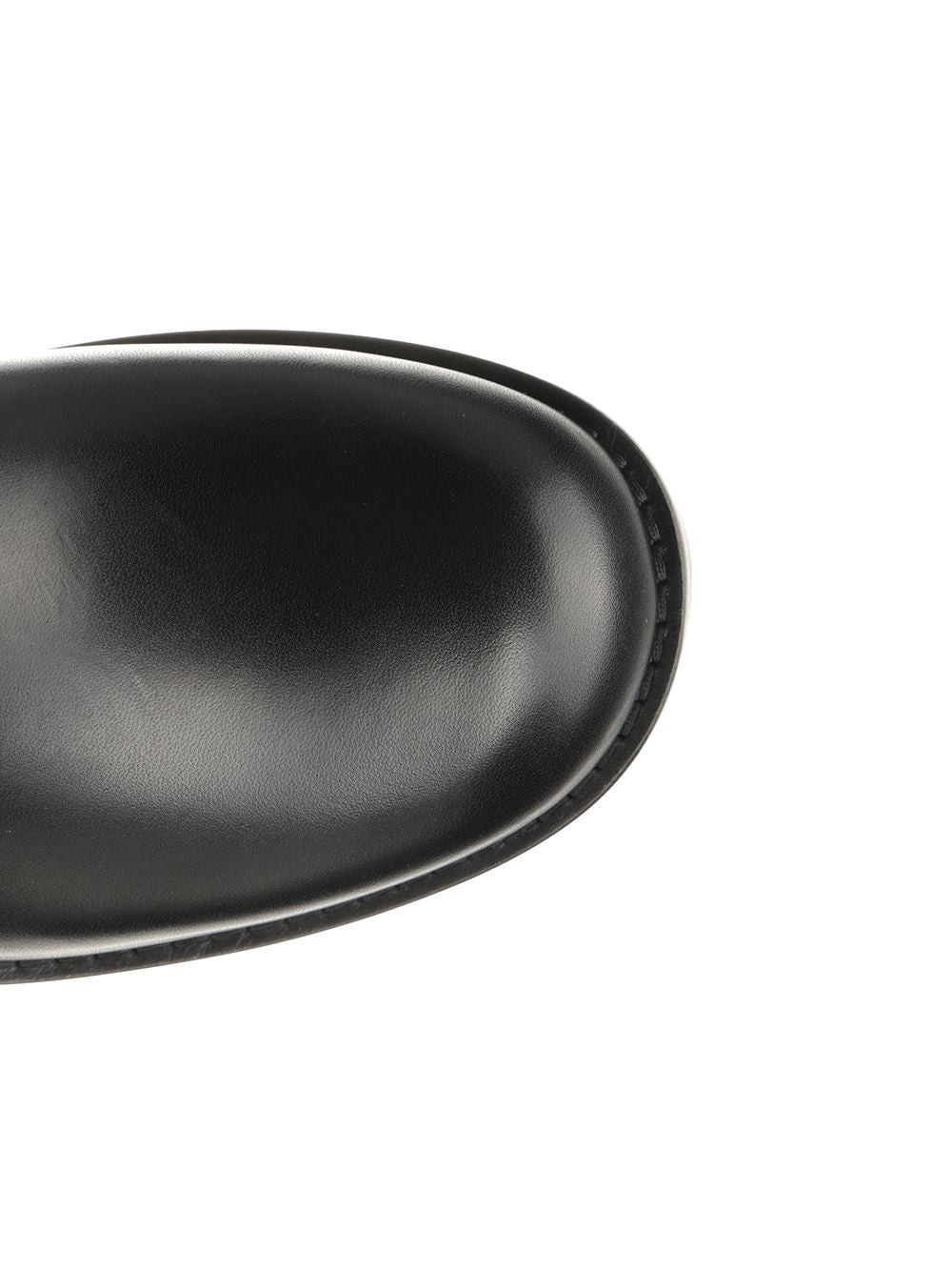 Black Leather Derby Lace-Up Shoes Black - 4