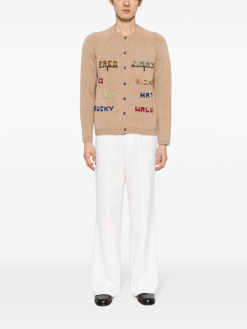 BODE patterned-intarsia crew-neck cardigan outlook