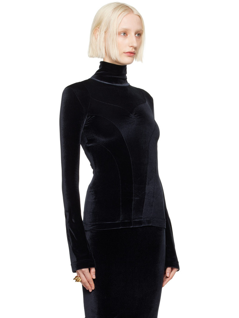 ALAINPAUL Black Justaucorps Turtleneck outlook