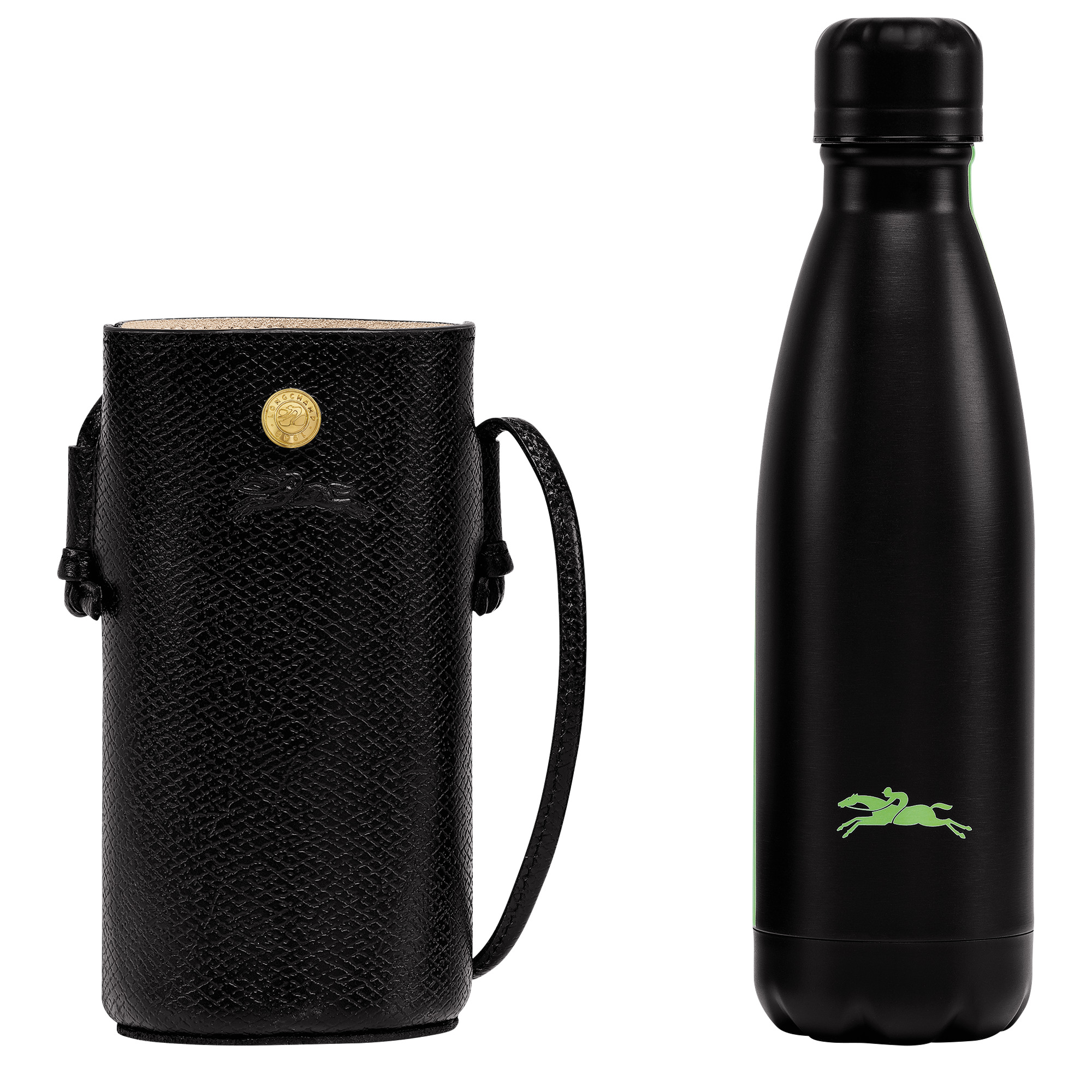 Épure Bottle holder Black - Leather - 5