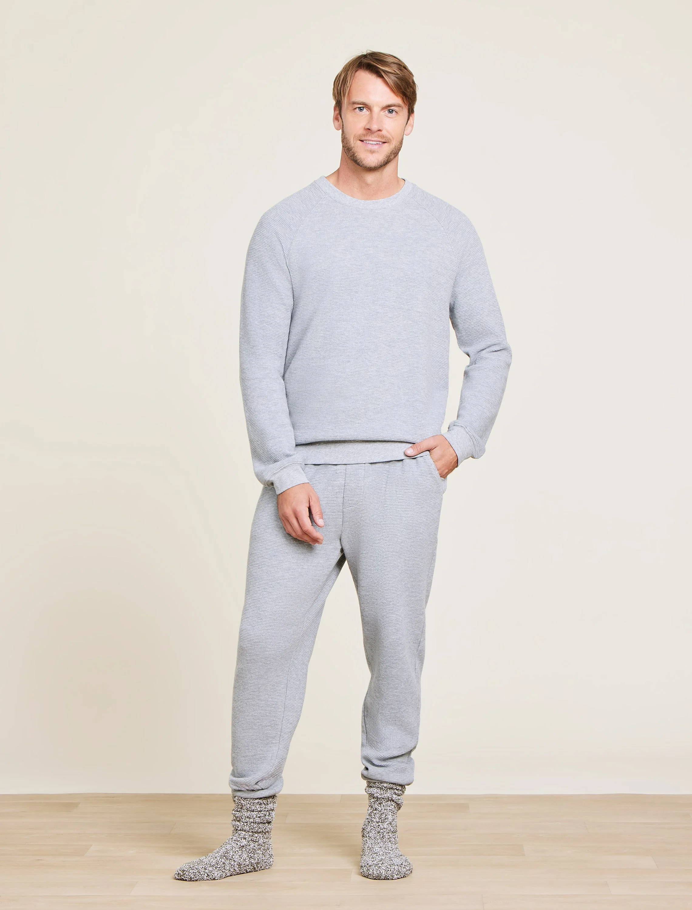 Malibu Collection® Waffle Knit Raglan Pullover - 1