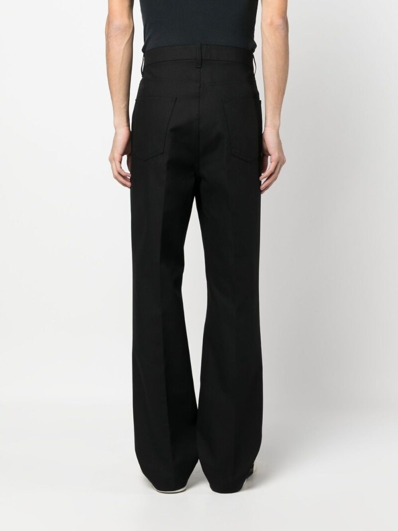 wide-leg tonal-stitch trousers - 4