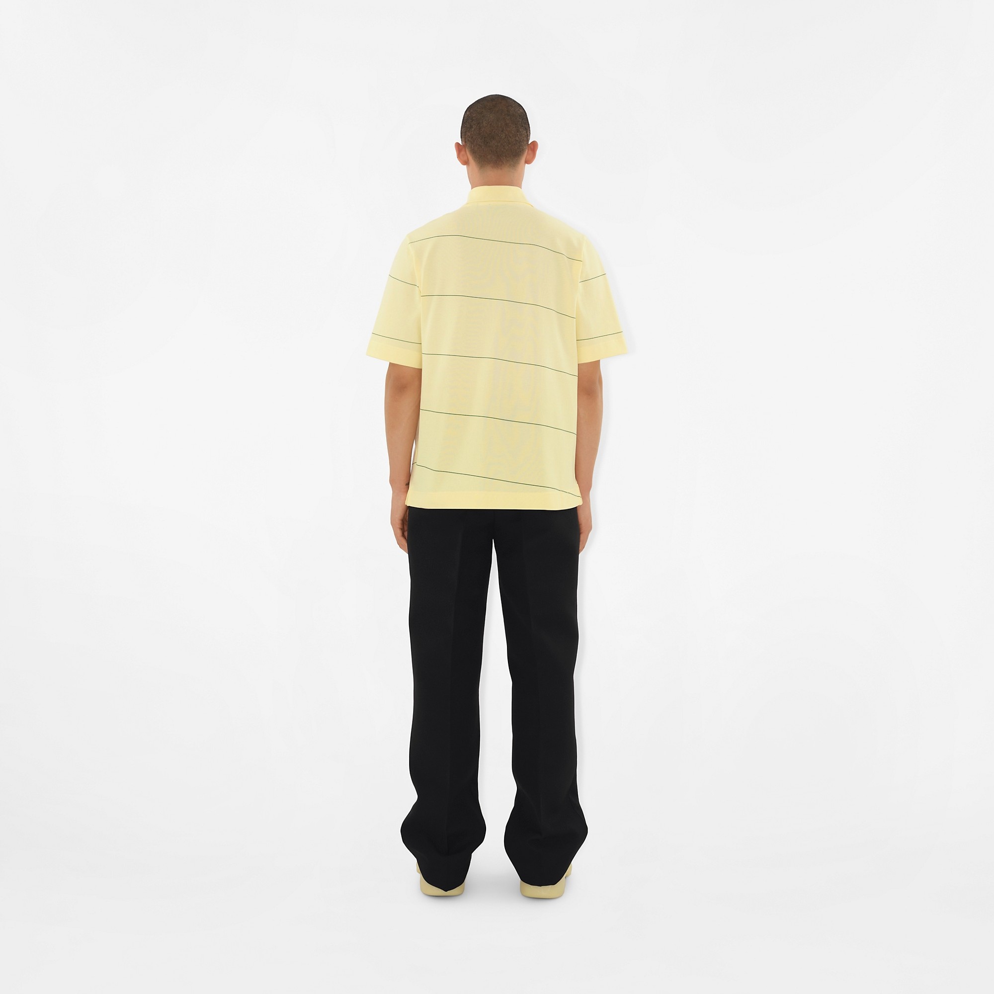 Striped Cotton Polo Shirt - 4