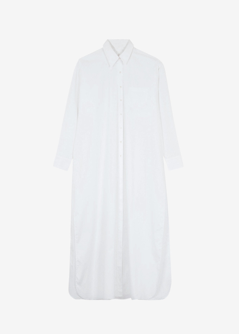 Avery Shirt Dress - White 1
