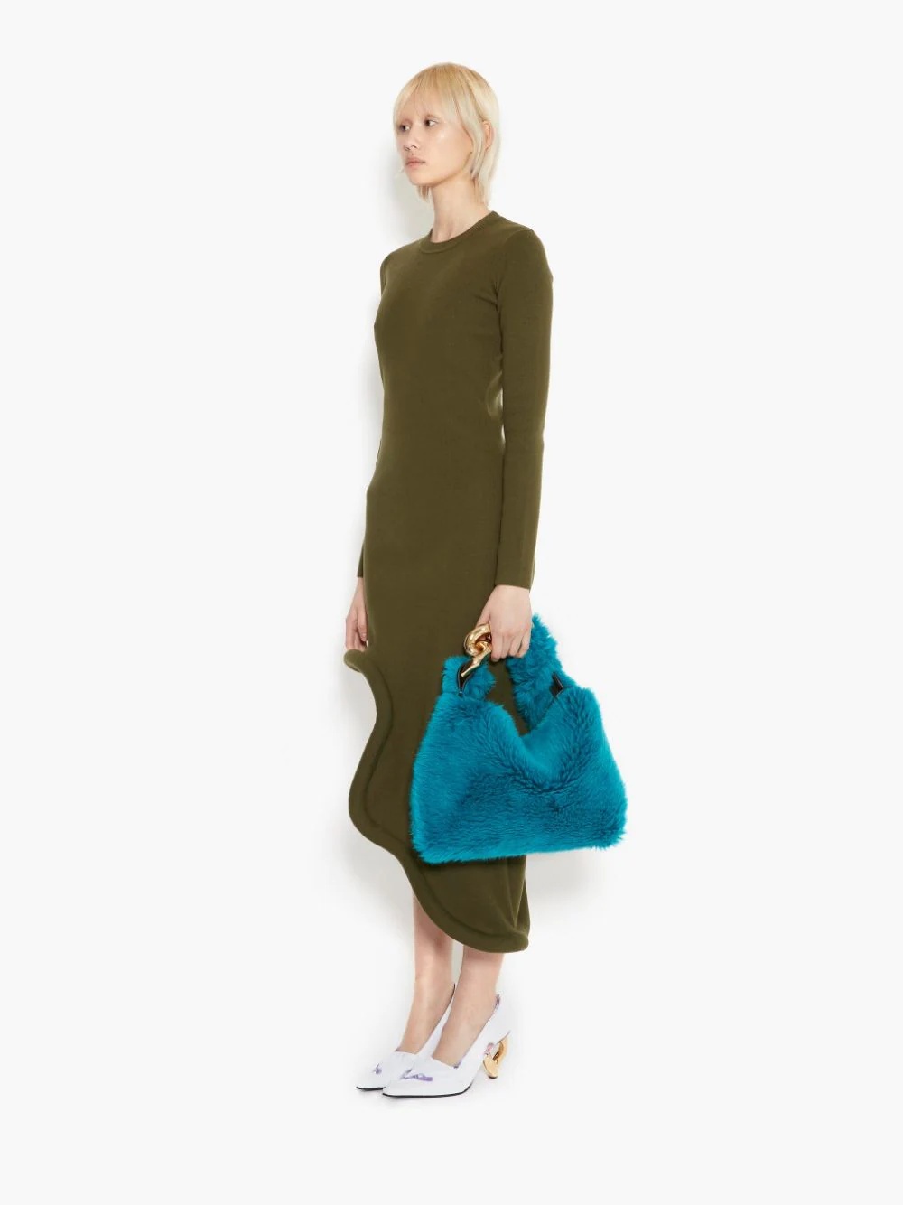 BUMPER-TUBE LONG SLEEVE ASYMMETRIC DRESS - 3
