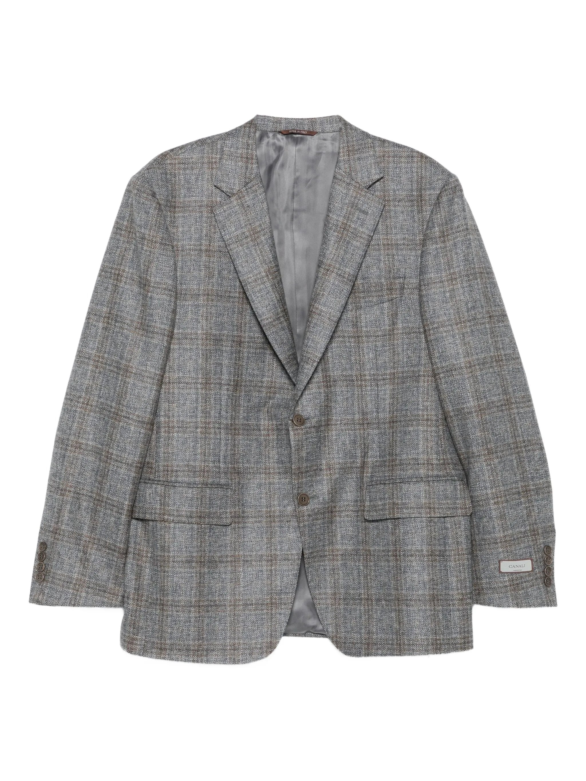 Canali Checked Wool Jacket - 1