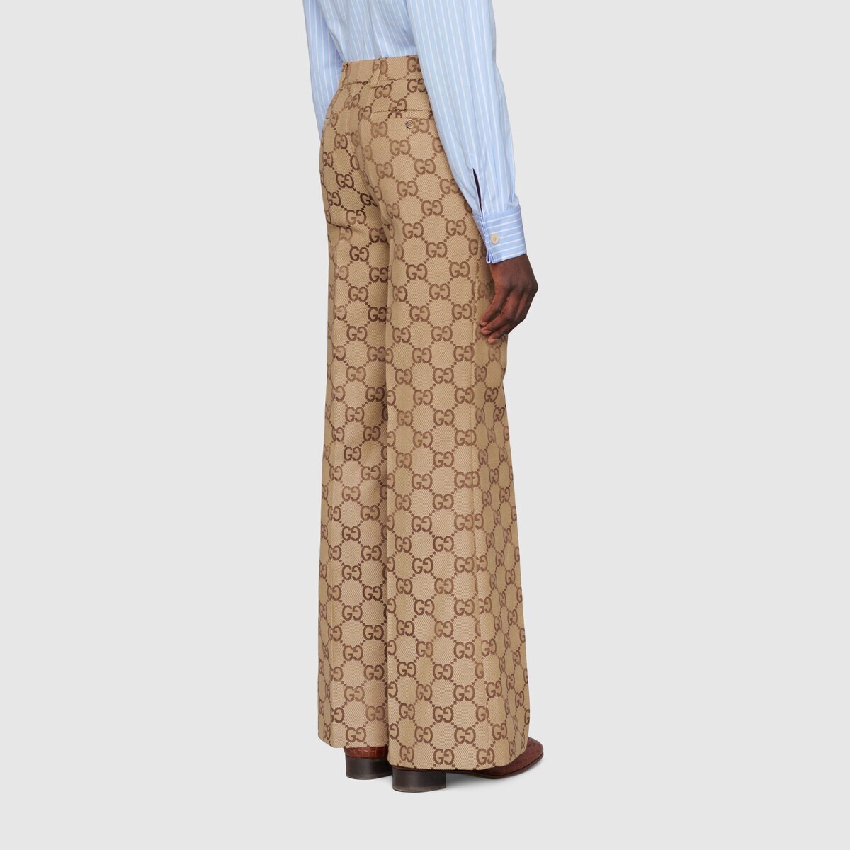 Gucci 100 maxi GG canvas pant - 4