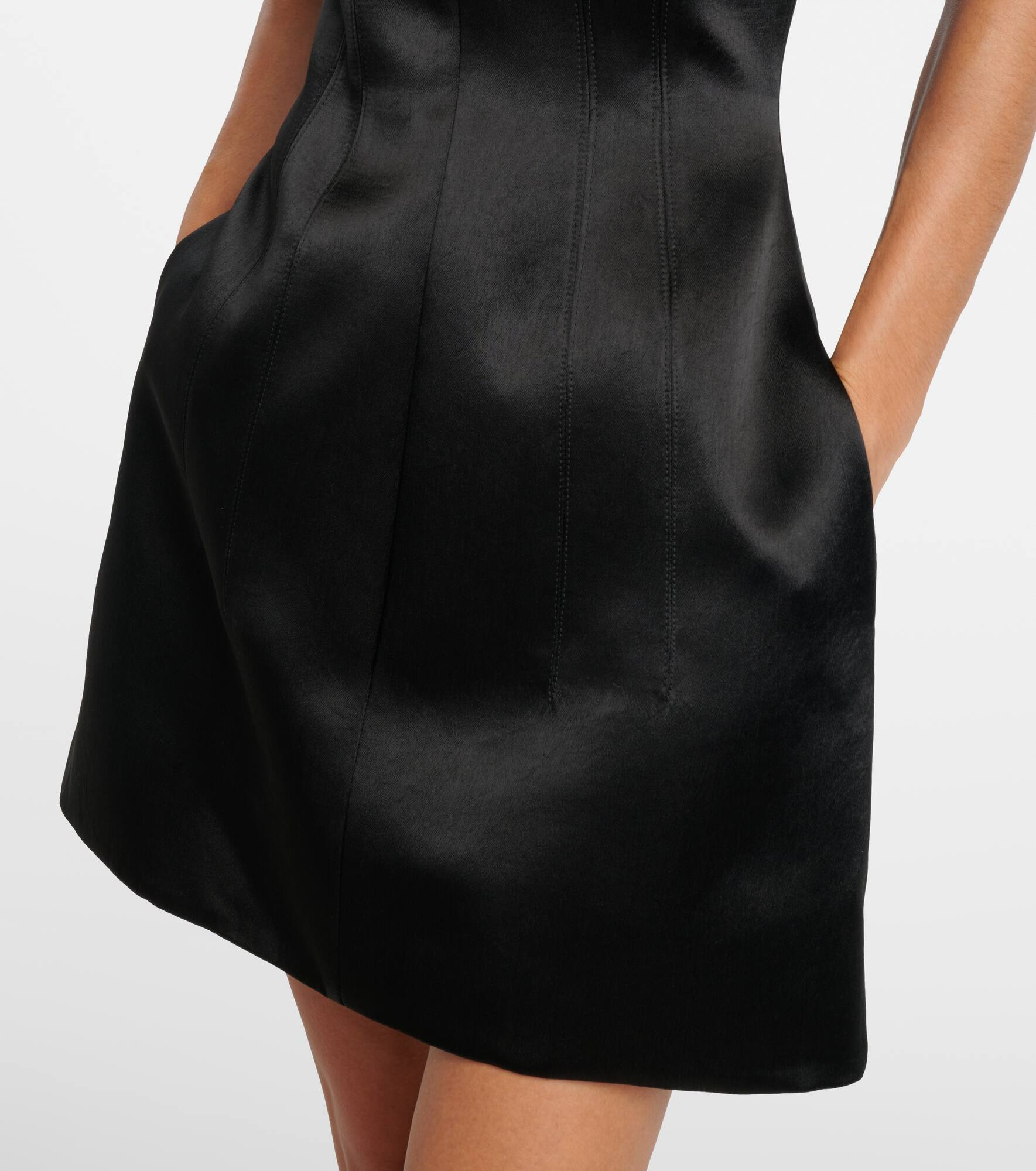 Off-shoulder satin minidress - 5