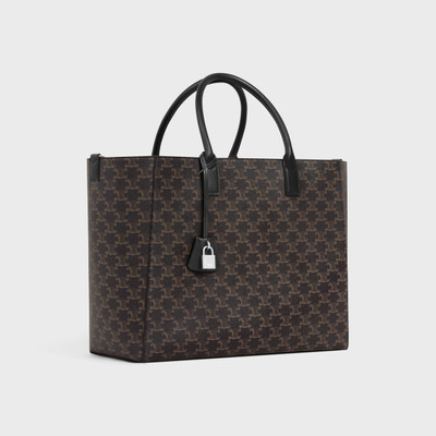 CELINE Large cabas in Triomphe canvas and calfskin outlook
