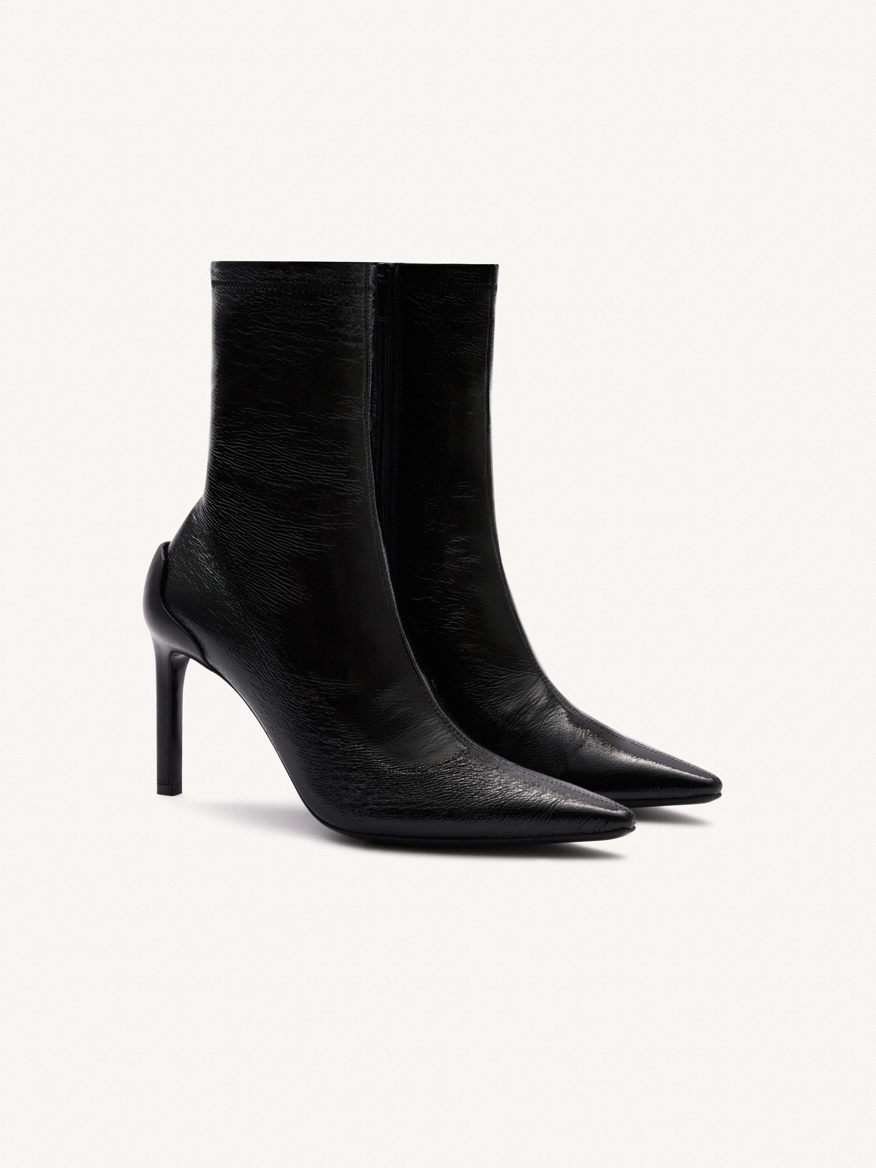 STILETTO VINYL ANKLE BOOTS - 2