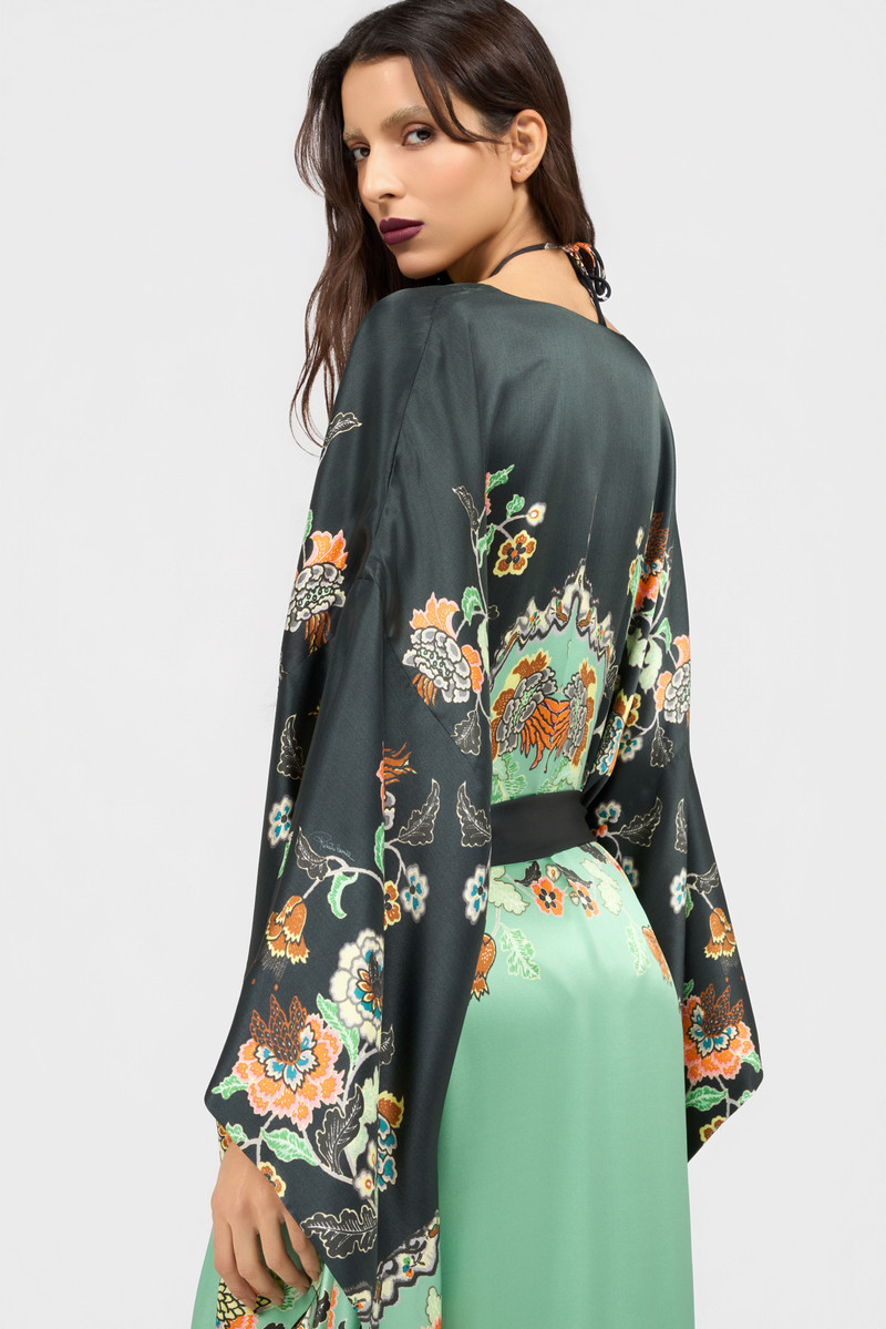 Silk Kimono With Kimono Print 6