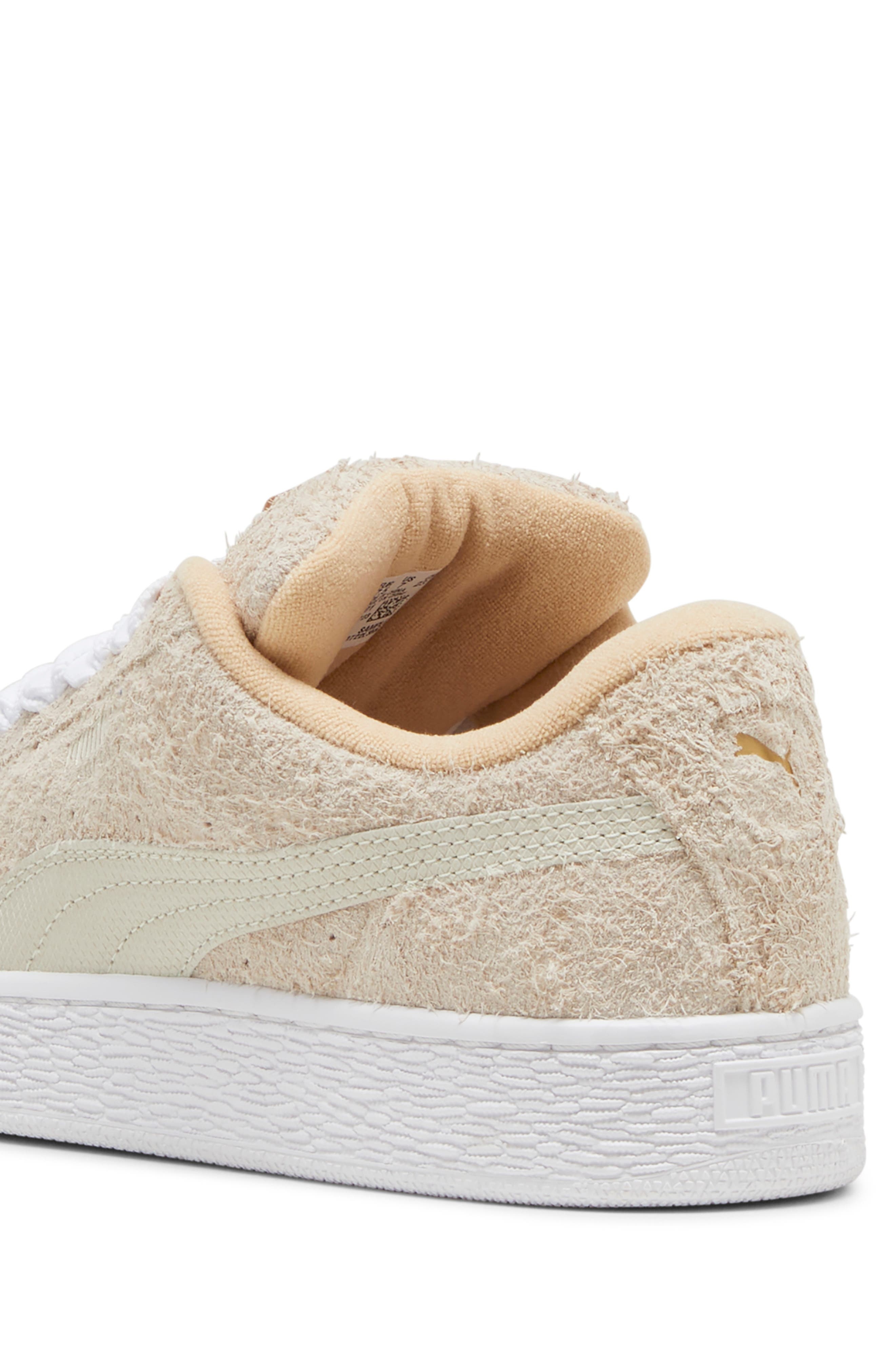 PUMA Suede XL Hairy Sneaker in Alpine Snow-Puma White at Nordstrom - 4