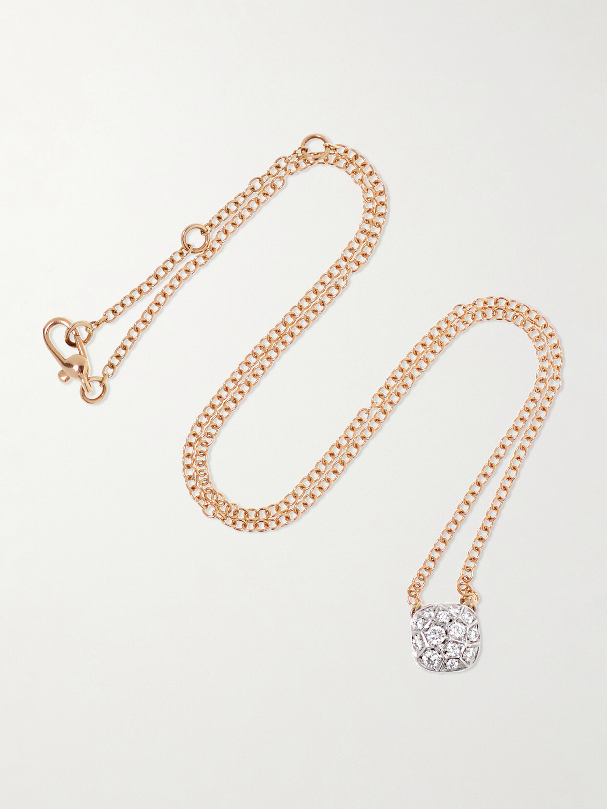 Nudo 18-karat Rose And White Gold Diamond Necklace - 1