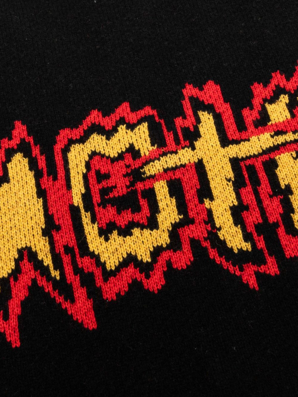 back-logo knit cardigan - 4
