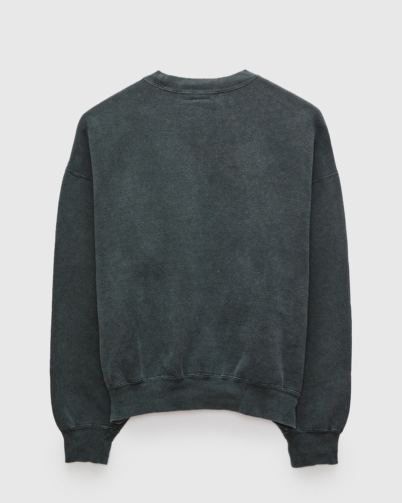 REMI RELIEF Special Finish Fleece Lined Crewneck in Black outlook