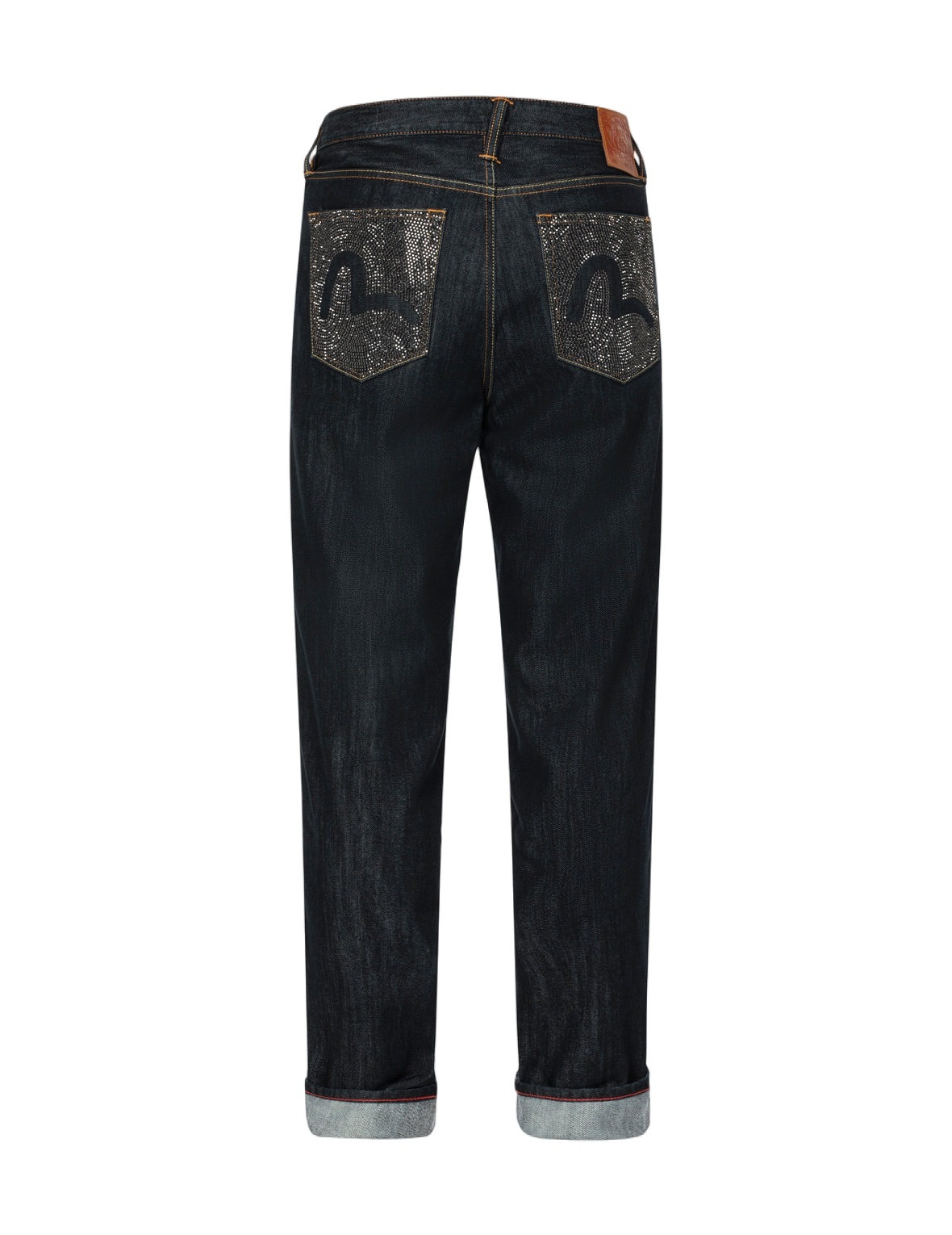 Heat Transfer Stone Hollow-out Seagull Fashion Fit Jeans - 10