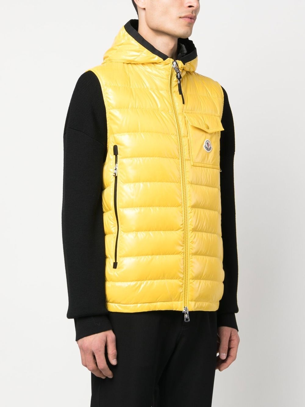chest logo-patch padded gilet - 3