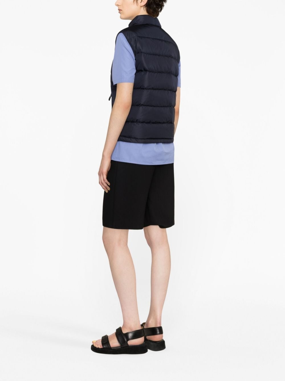 padded zip-fastening gilet - 4