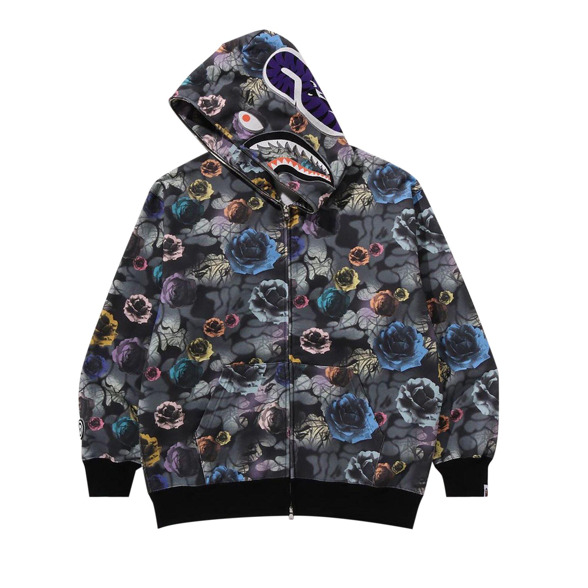 Bape fashion shark hoodie black