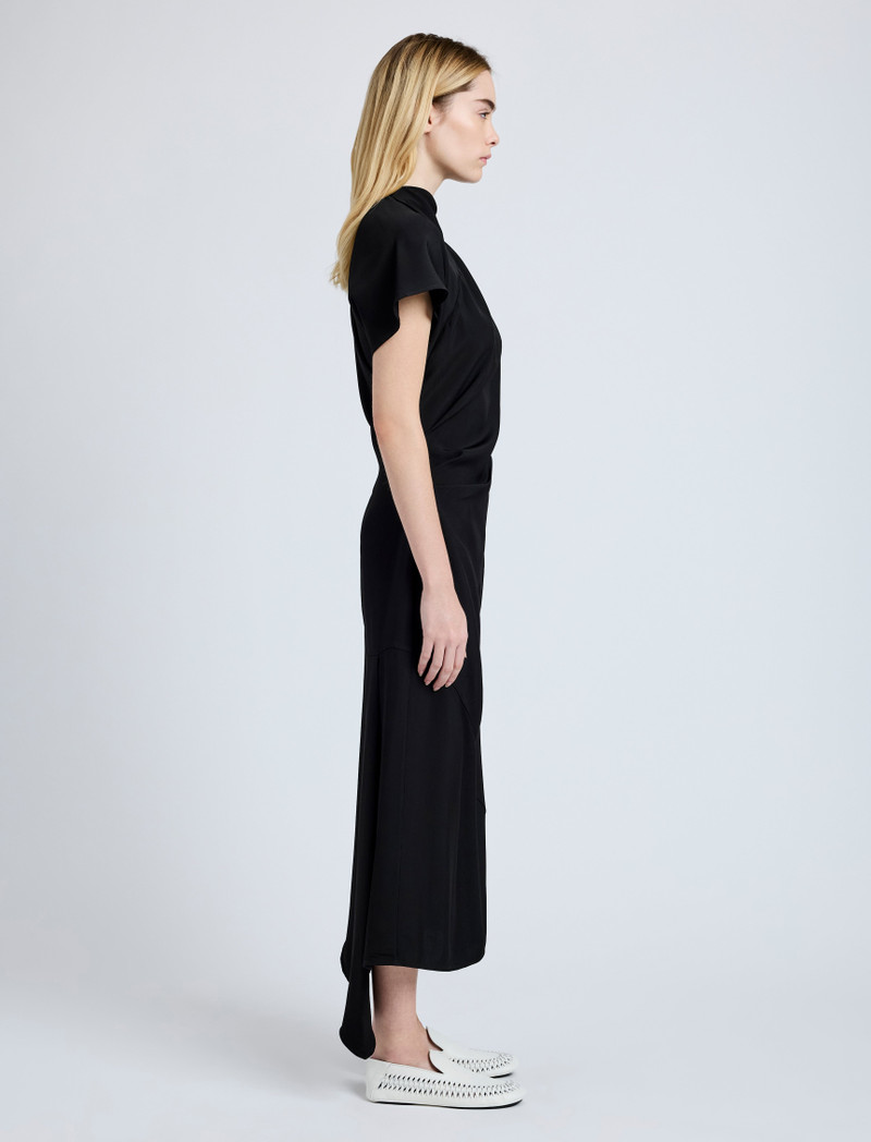 Proenza Schouler Hallie Dress in Hammered Viscose outlook