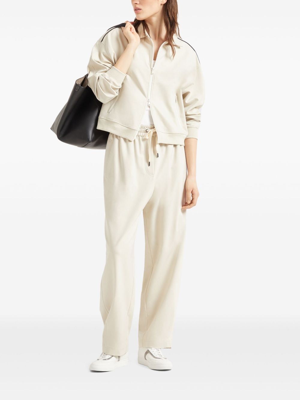 Monili-embellished track jacket - 2