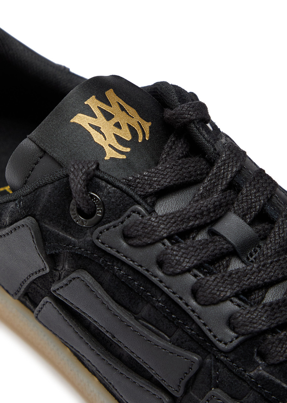 Amiri Pacific Bones Crocodile-effect Suede Sneakers - 4