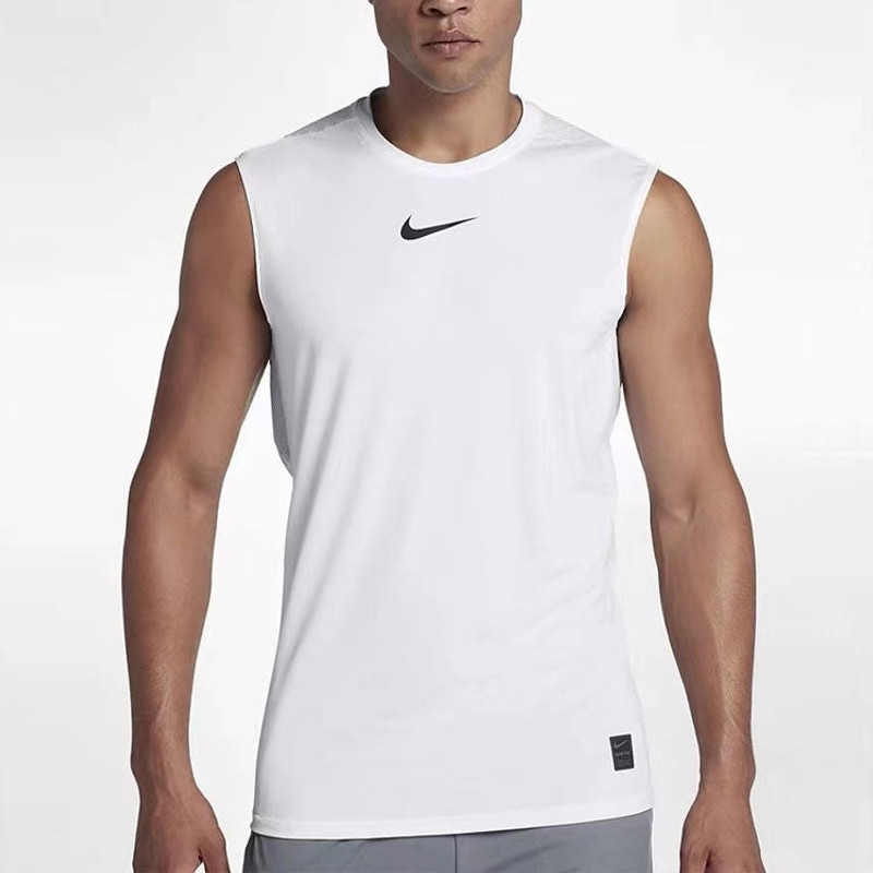 Nike Men's Nike Solid Color Logo Sports Training Gym Vest White DD1638-100 outlook