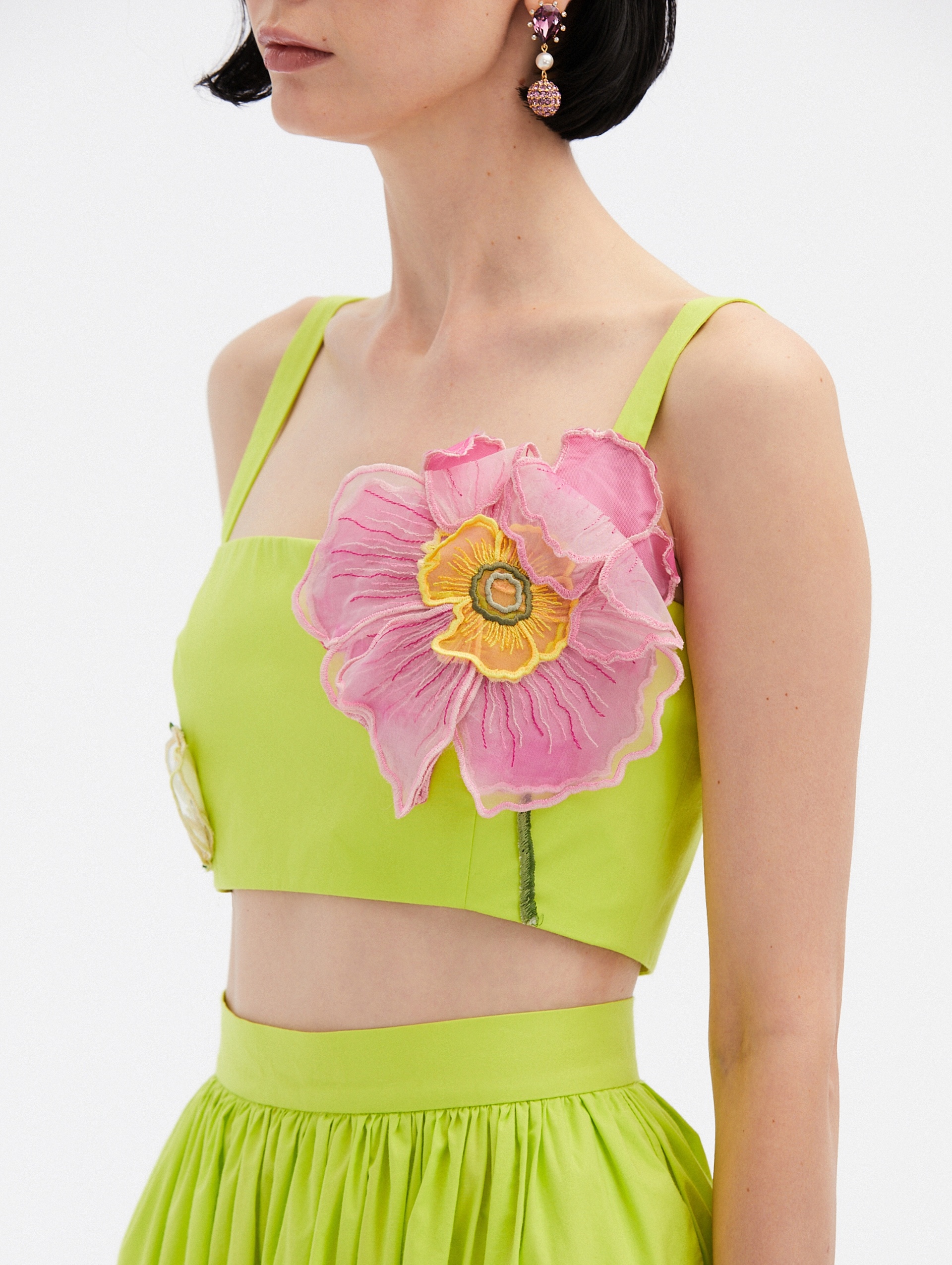 PAINTED POPPIES CROPPED TANK - 5