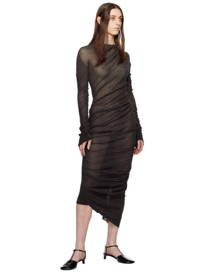 ISSEY MIYAKE Brown Ambiguous Midi Dress outlook