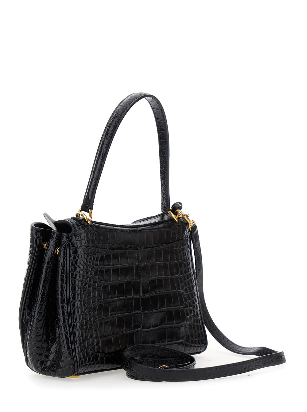 Balenciaga Women 'Rodeo' Black Small Handbag With Detachable Key Holder In Leather Woman - 3