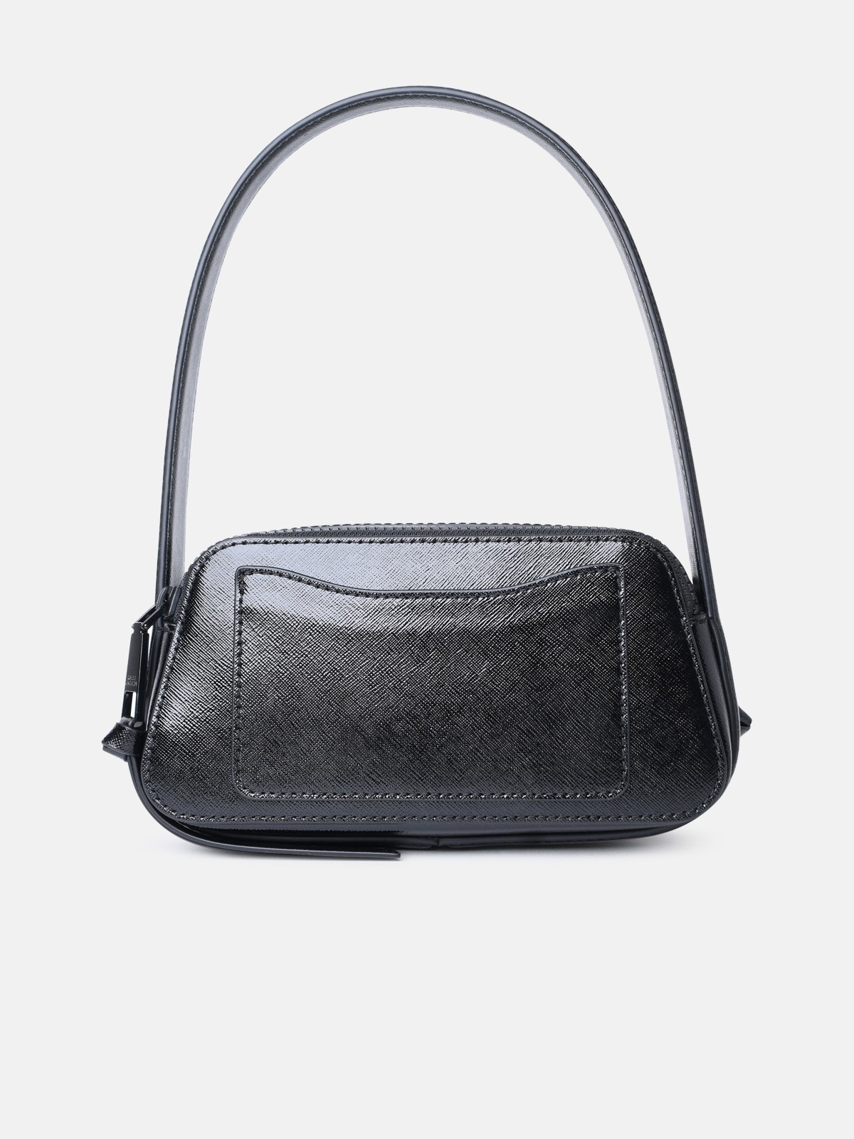 'SLINGSHOT' BLACK LEATHER BAG - 3