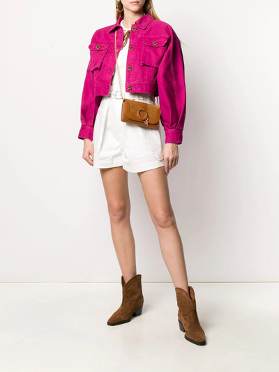 Isabel Marant belted flared short shorts outlook