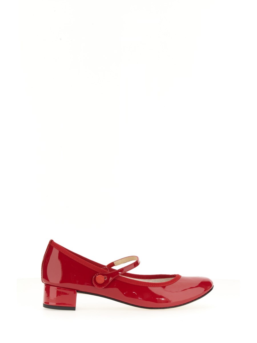 PUMP MARY JANE ROSE IN PELLE - 1