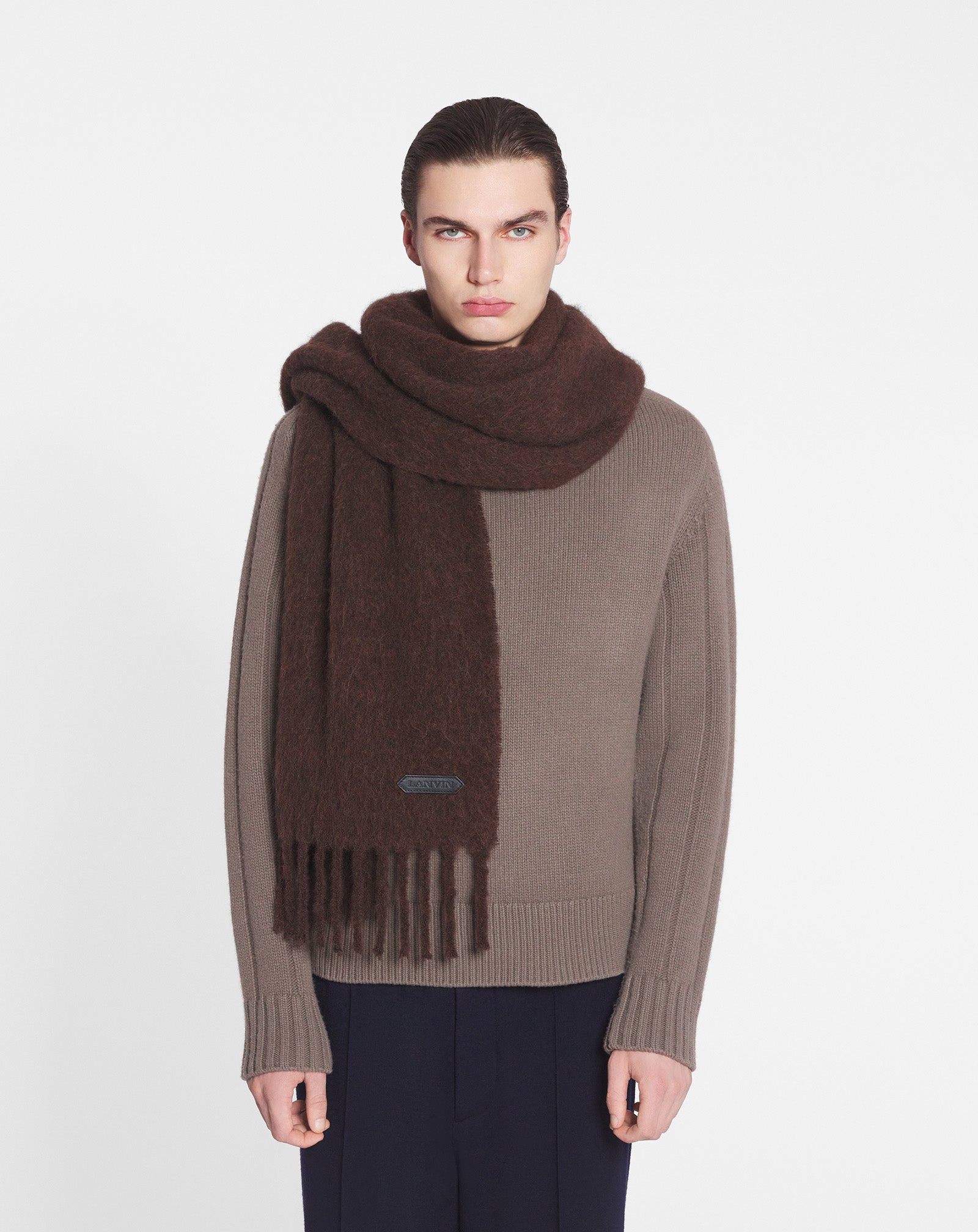 LANVIN FRINGED SCARF IN WOOL - 3