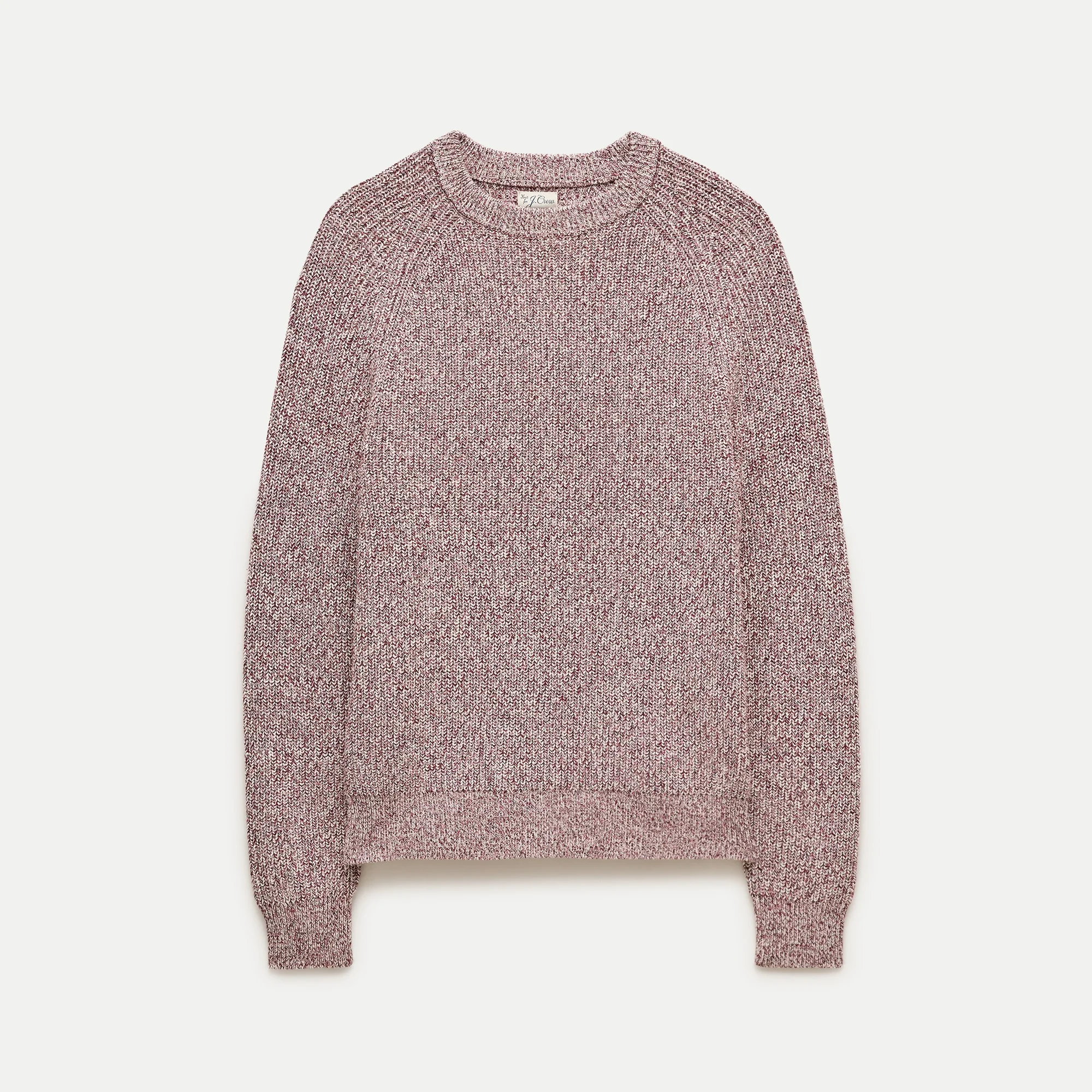 Rib-knit sweater in marled cotton - 1