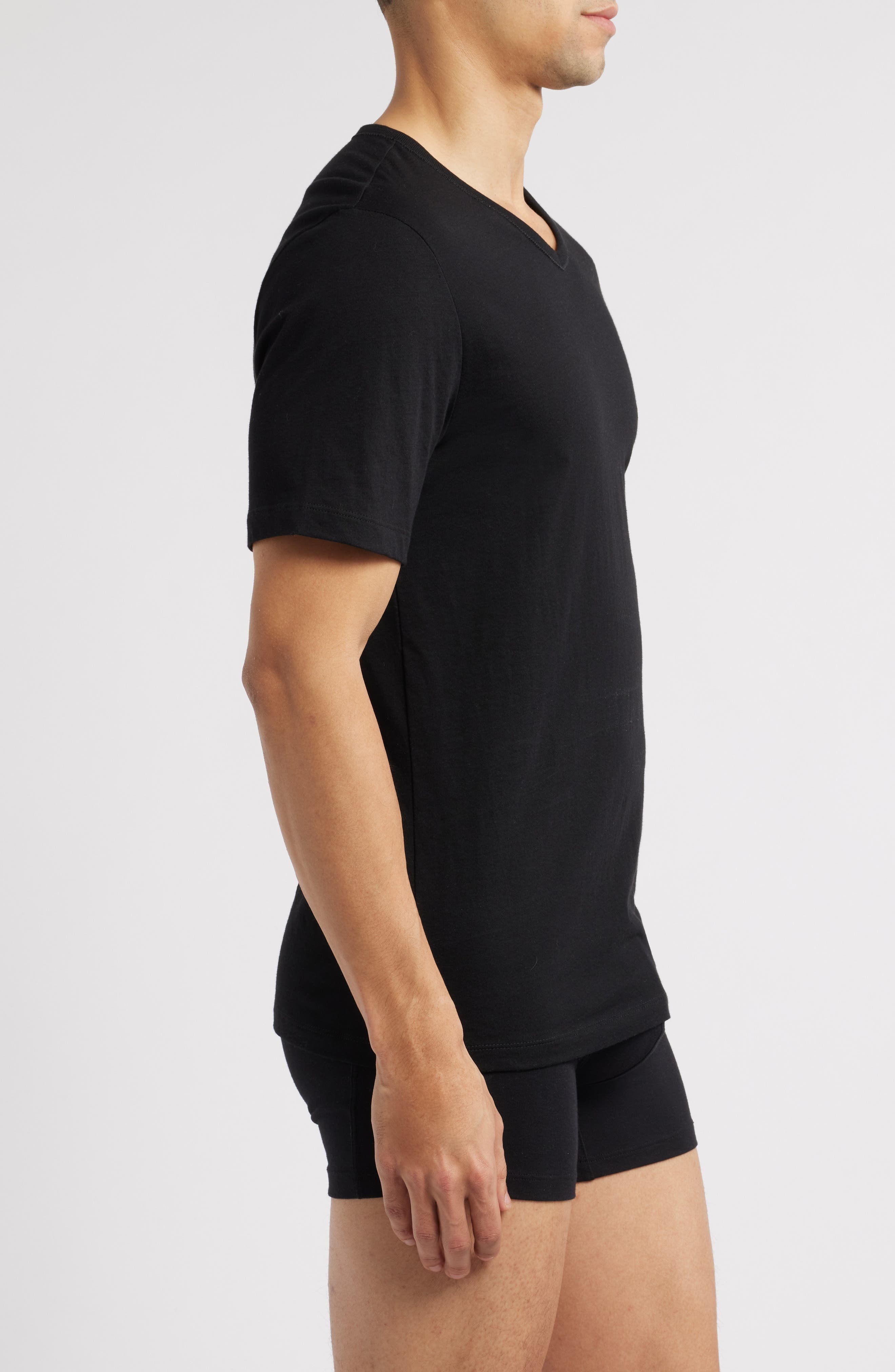 BOSS 3-Pack V-Neck T-Shirts in Black at Nordstrom - 3