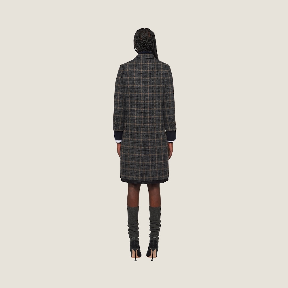 Double-breasted plaid coat - 2