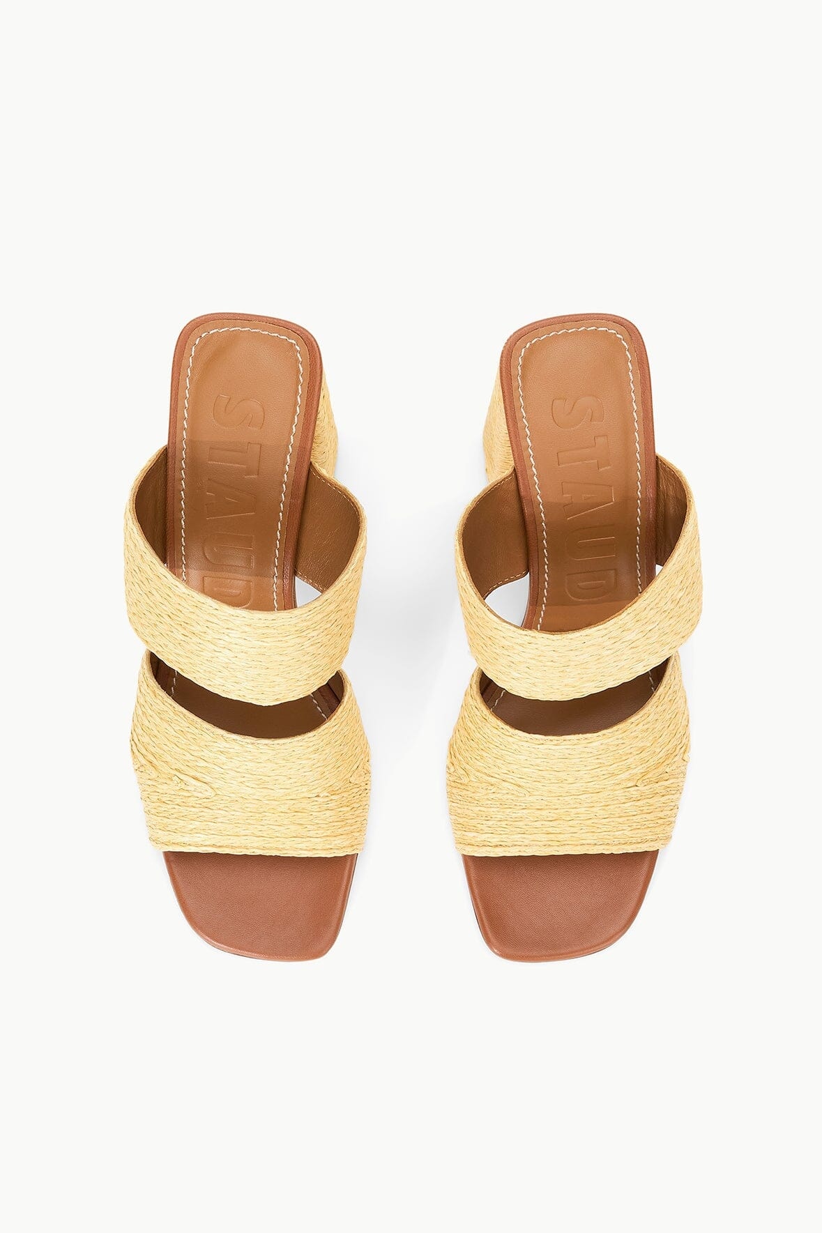 STAUD SKYLAR HEEL NATURAL RAFFIA - 7