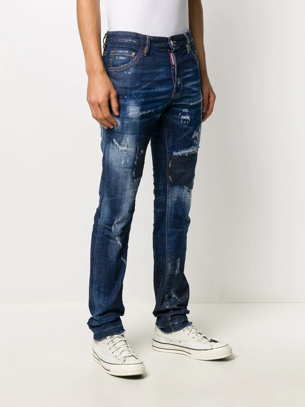 Kiss Ass distressed slim fit jeans - 3