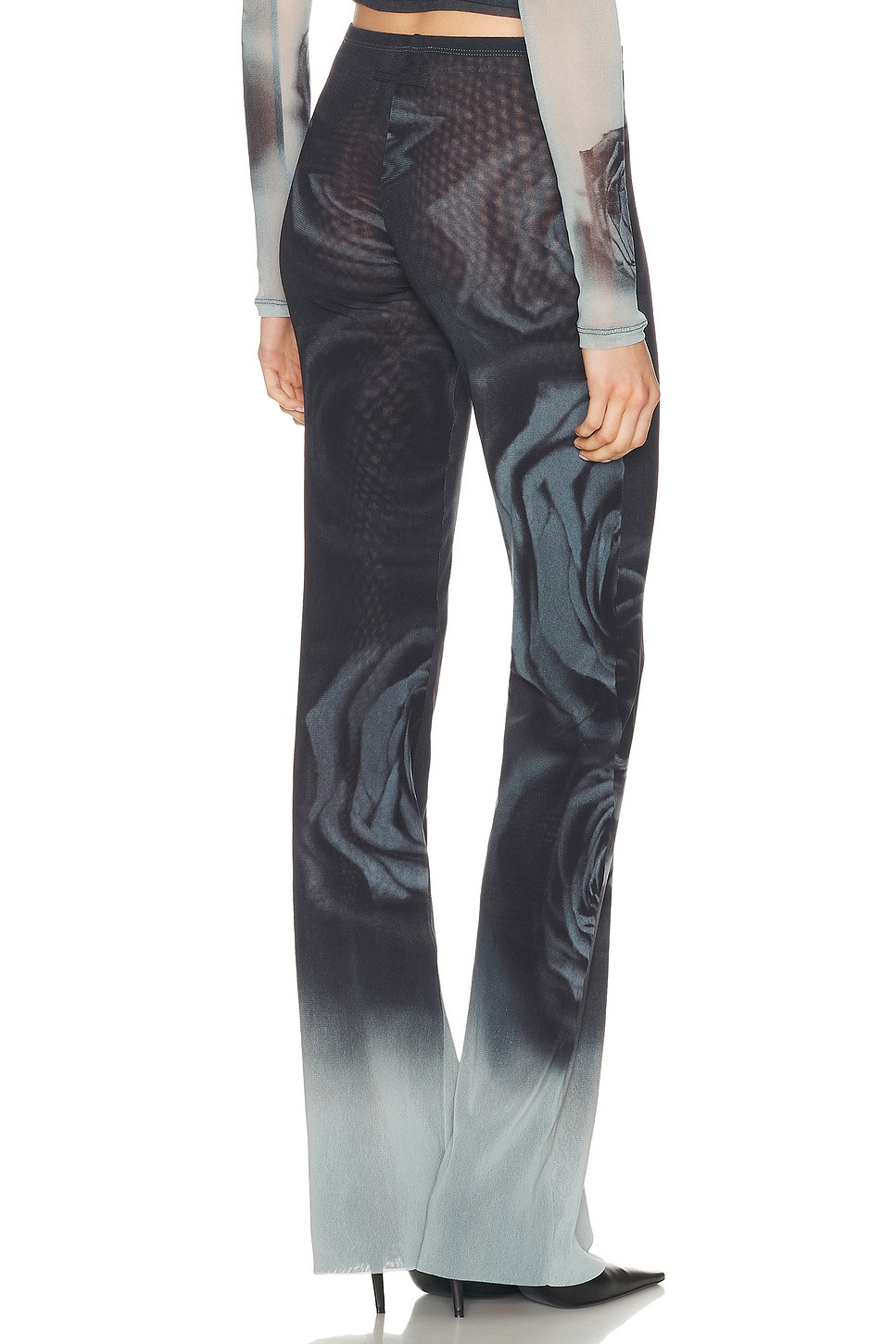 Blurry Roses Printed Straight Trouser - 4